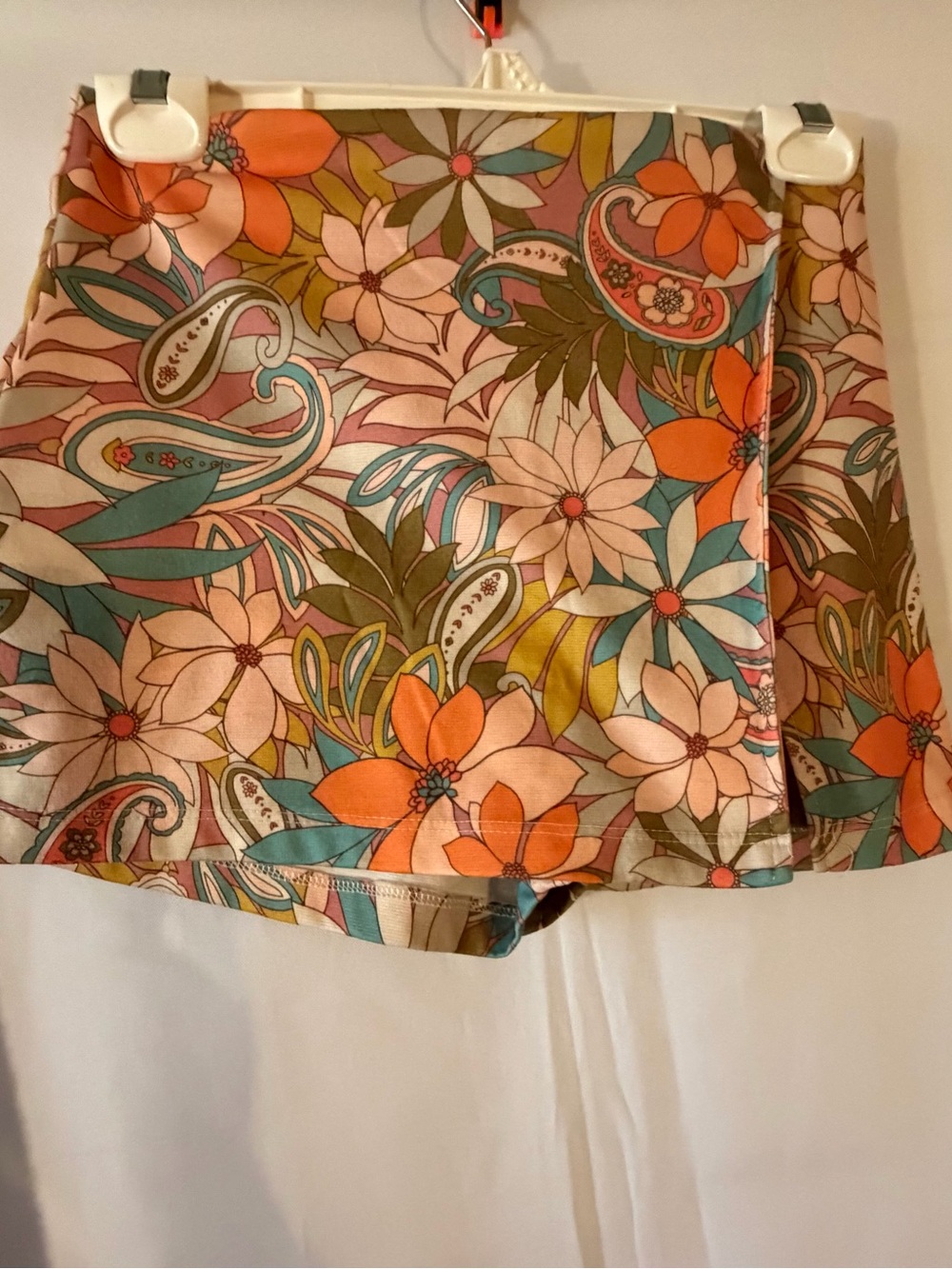 Originality Floral Paisley High-Rise Junior/Teen Skort - Multicolor hippie